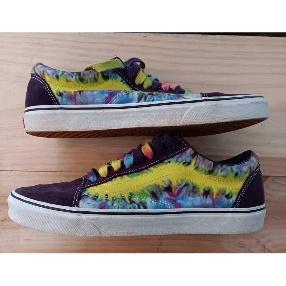 Vans Mens 11.5 Skate Shoes Tie-Dye Old Skool Mysterio Suede Canvas